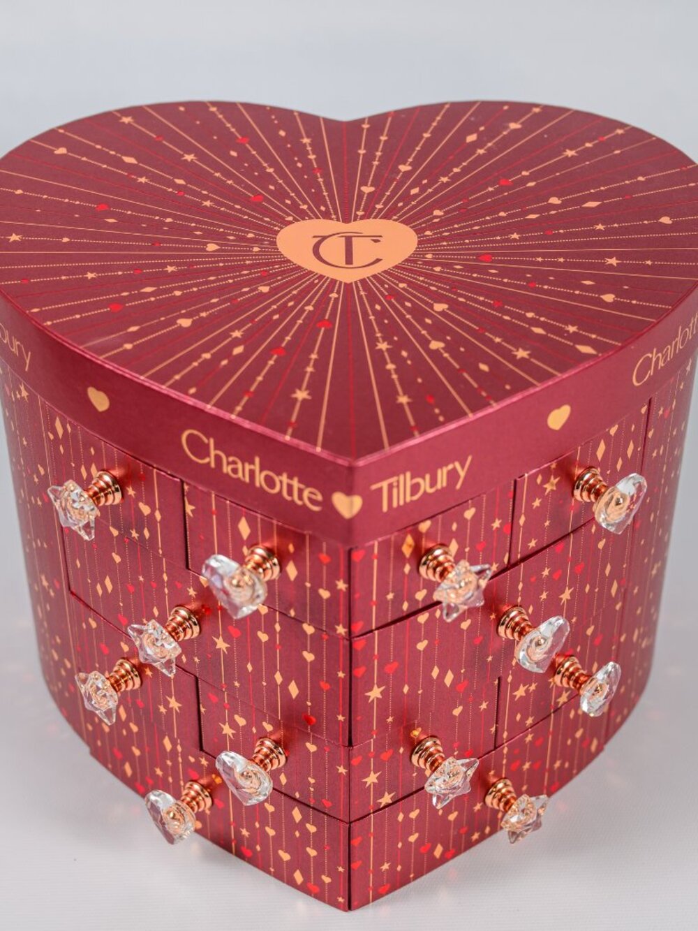 Charlotte Tilbury Beauty Treasure Chest of Love EMPTY 12 Drawer Jewelry Box